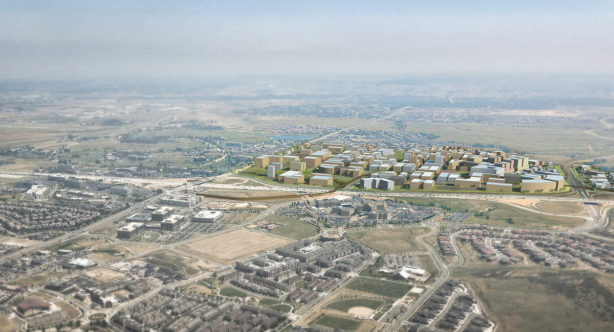 RidgeGate East Village 3D Aerial View