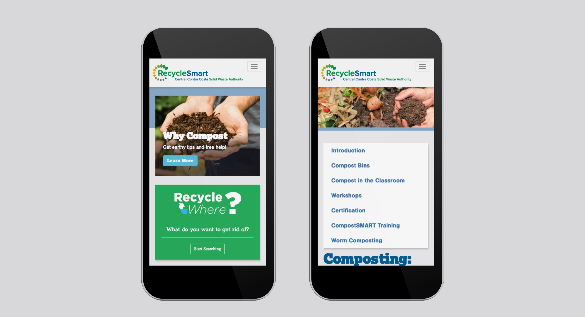 RecycleSmart Mobile Website